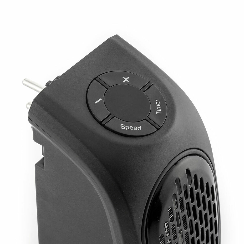 Mini stekkerkachel 400 W, keramisch verwarmingselement met timer en thermostaat