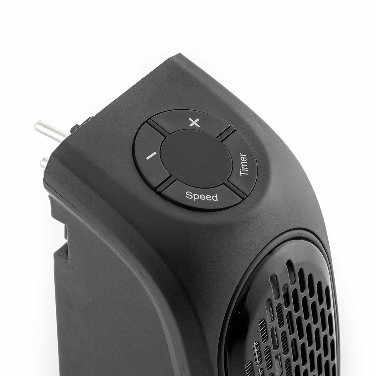 Mini stekkerkachel 400 W, keramisch verwarmingselement met timer en thermostaat