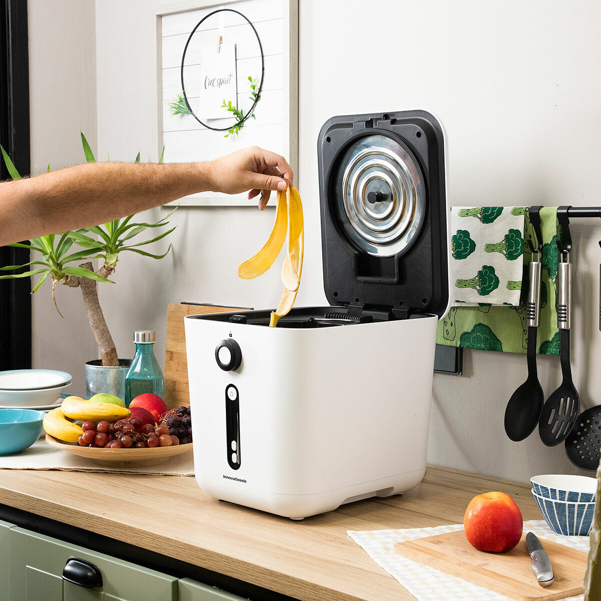Elektrische keukencomposteerder 3 liter, 550 W, met koolstoffilters