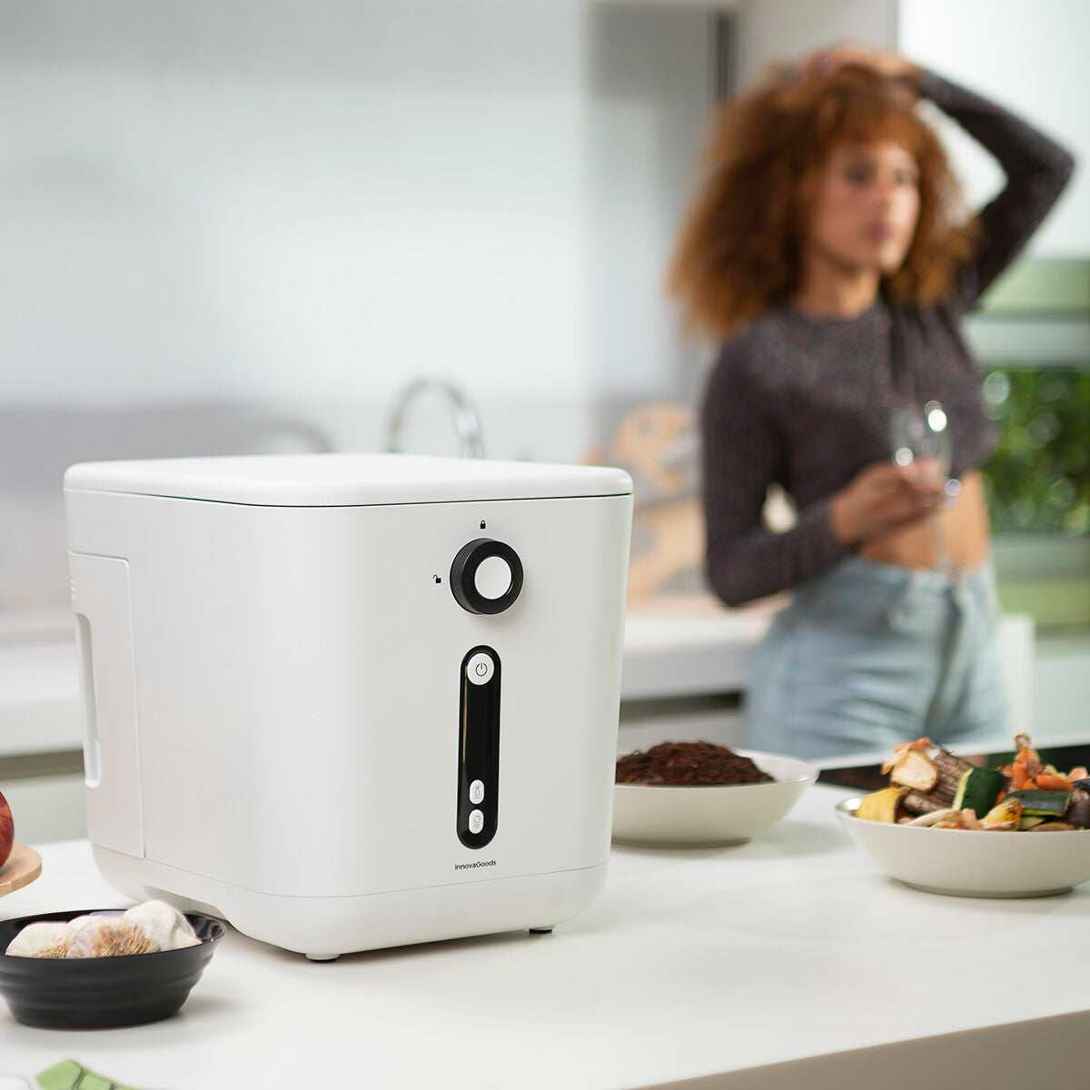 Elektrische keukencomposteerder 3 liter, 550 W, met koolstoffilters