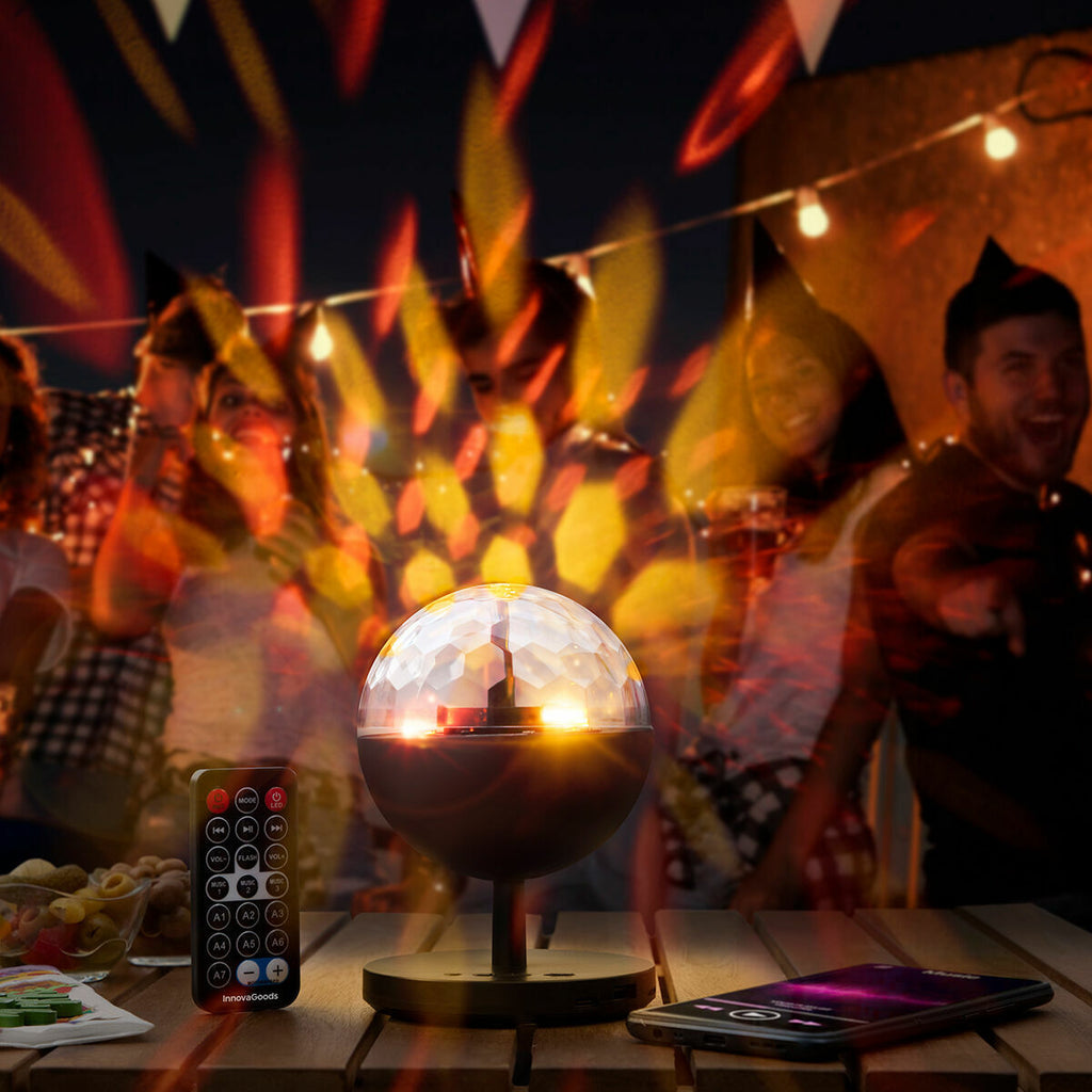 Oplaadbare ledprojector met Bluetooth luidspreker, discobal 360º rotatie