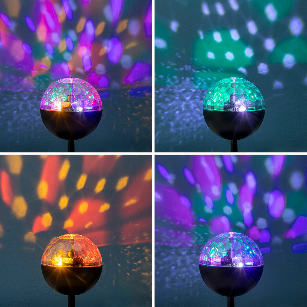 Oplaadbare ledprojector met Bluetooth luidspreker, discobal 360º rotatie