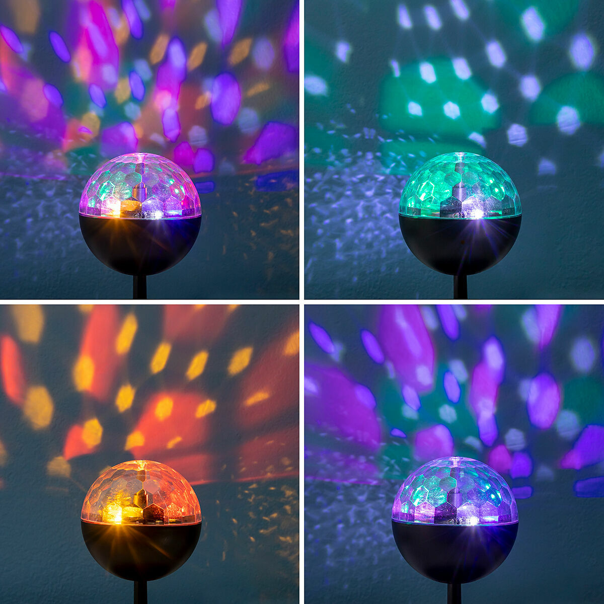 Oplaadbare ledprojector met Bluetooth luidspreker, discobal 360º rotatie