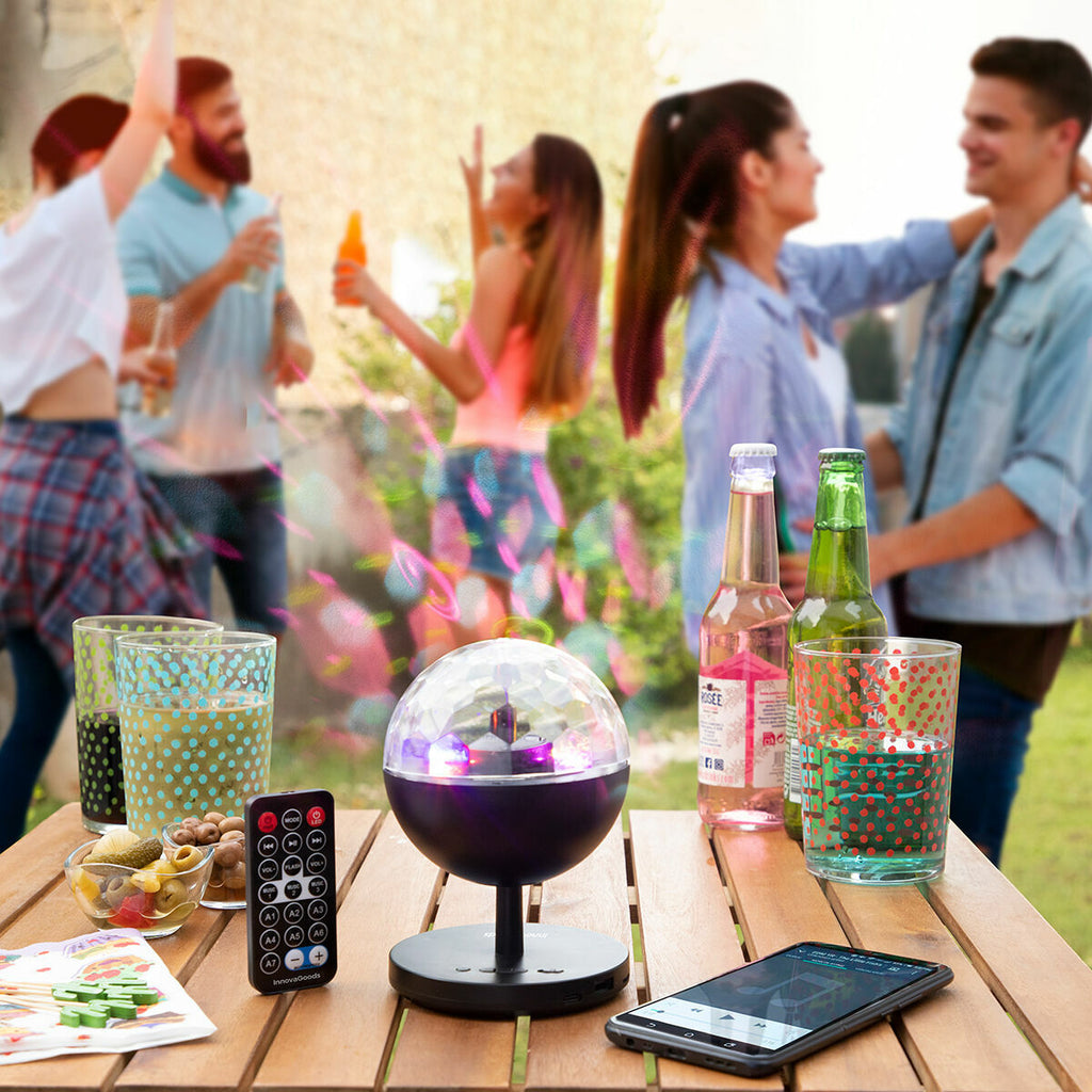 Oplaadbare ledprojector met Bluetooth luidspreker, discobal 360º rotatie