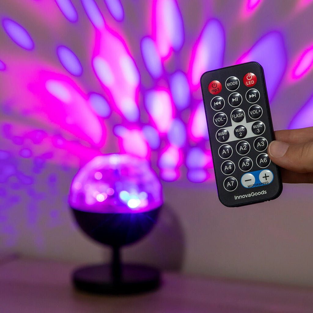 Oplaadbare ledprojector met Bluetooth luidspreker, discobal 360º rotatie