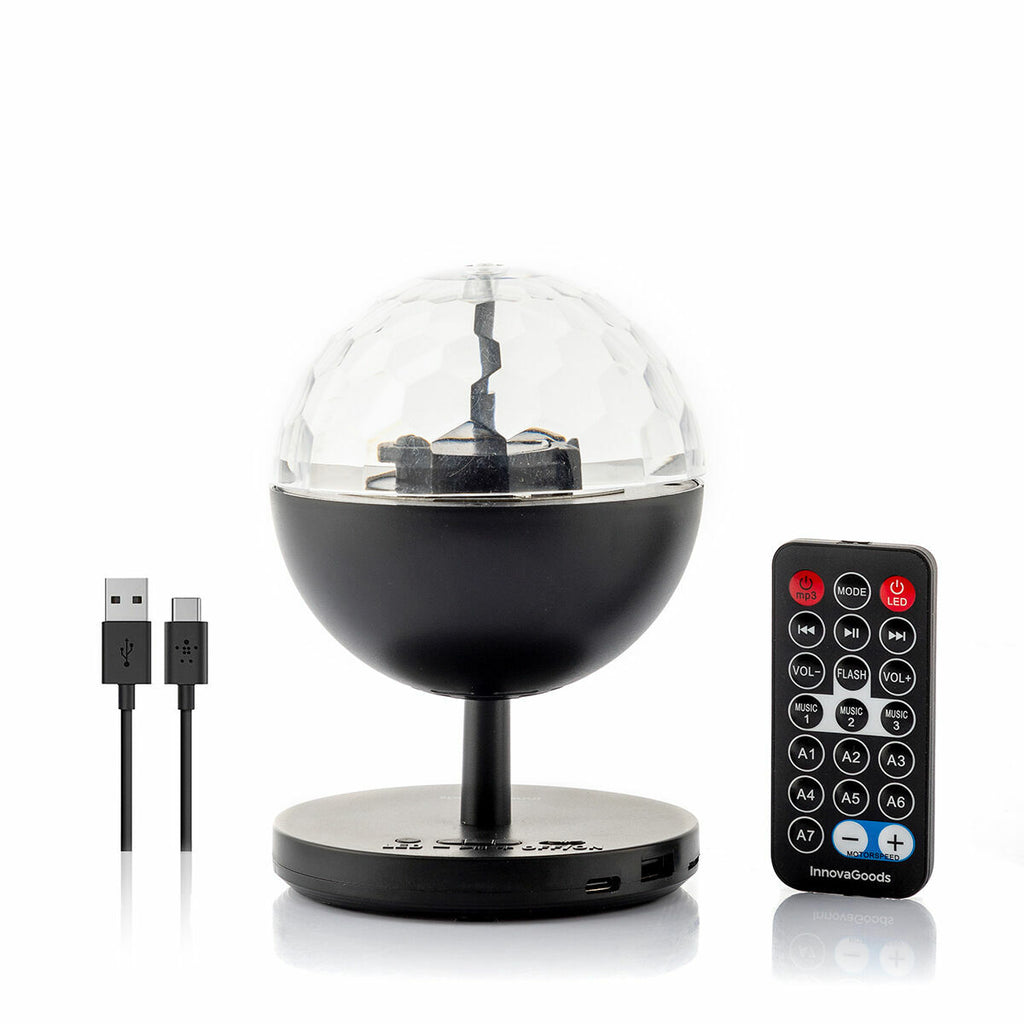 Oplaadbare ledprojector met Bluetooth luidspreker, discobal 360º rotatie