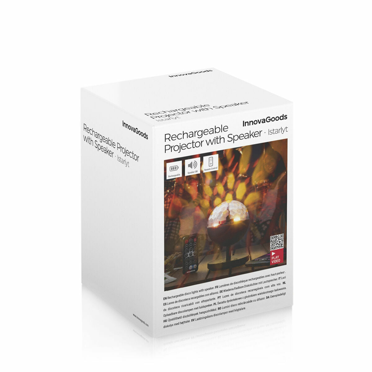 Oplaadbare ledprojector met Bluetooth luidspreker, discobal 360º rotatie