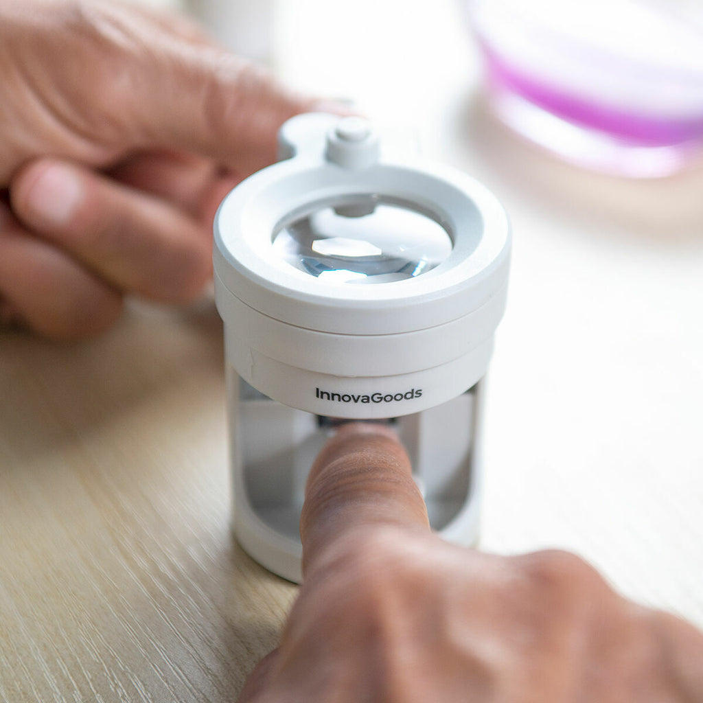 Nagelknipper met ledverlichting, vergrootglas 8x en vijl
