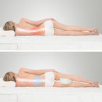 Beenkussen met bevestigingsband - vlindervormig kniekussen memory foam grijs
