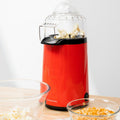 Hetelucht popcornmachine 1200W met maatschepje, rood/zwart
