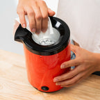 Hetelucht popcornmachine 1200W met maatschepje, rood/zwart