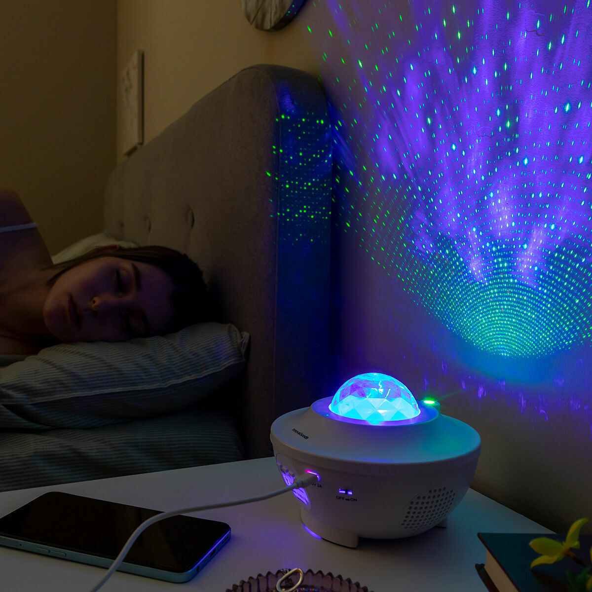 Sterrenprojector met ledverlichting en Bluetooth-luidspreker, RGB