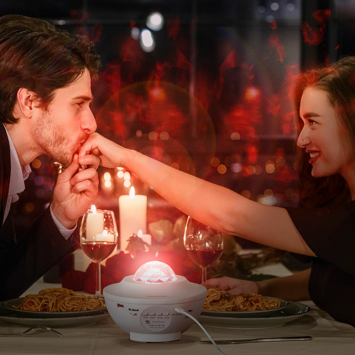 Sterrenprojector met ledverlichting en Bluetooth-luidspreker, RGB