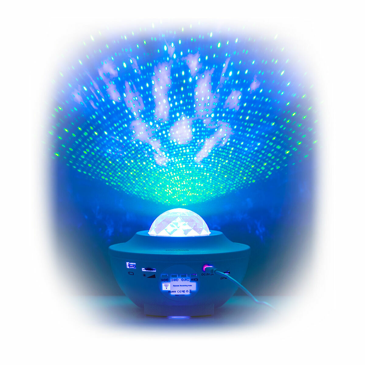 Sterrenprojector met ledverlichting en Bluetooth-luidspreker, RGB