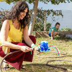 Set opblaasbare bumperbal (2x) en waterspeeltoren, buiten