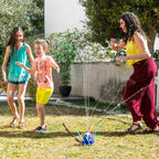Set opblaasbare bumperbal (2x) en waterspeeltoren, buiten