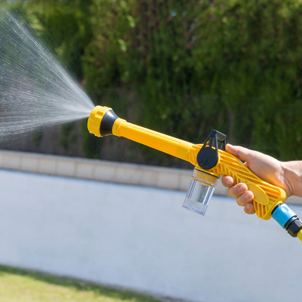 Set drukwaterpistool 8-in-1 met tank en verlengbare tuinslang 15 m