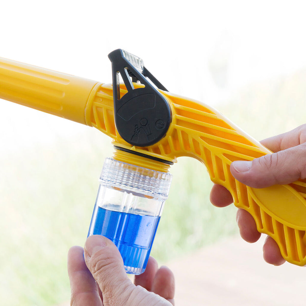 Set drukwaterpistool 8-in-1 met tank en verlengbare tuinslang 15 m