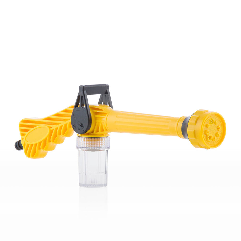 Set drukwaterpistool 8-in-1 met tank en verlengbare tuinslang 15 m