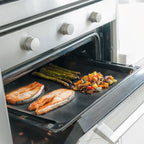 Oven- en barbecuemat set, 6 stuks, glasvezel, herbruikbaar