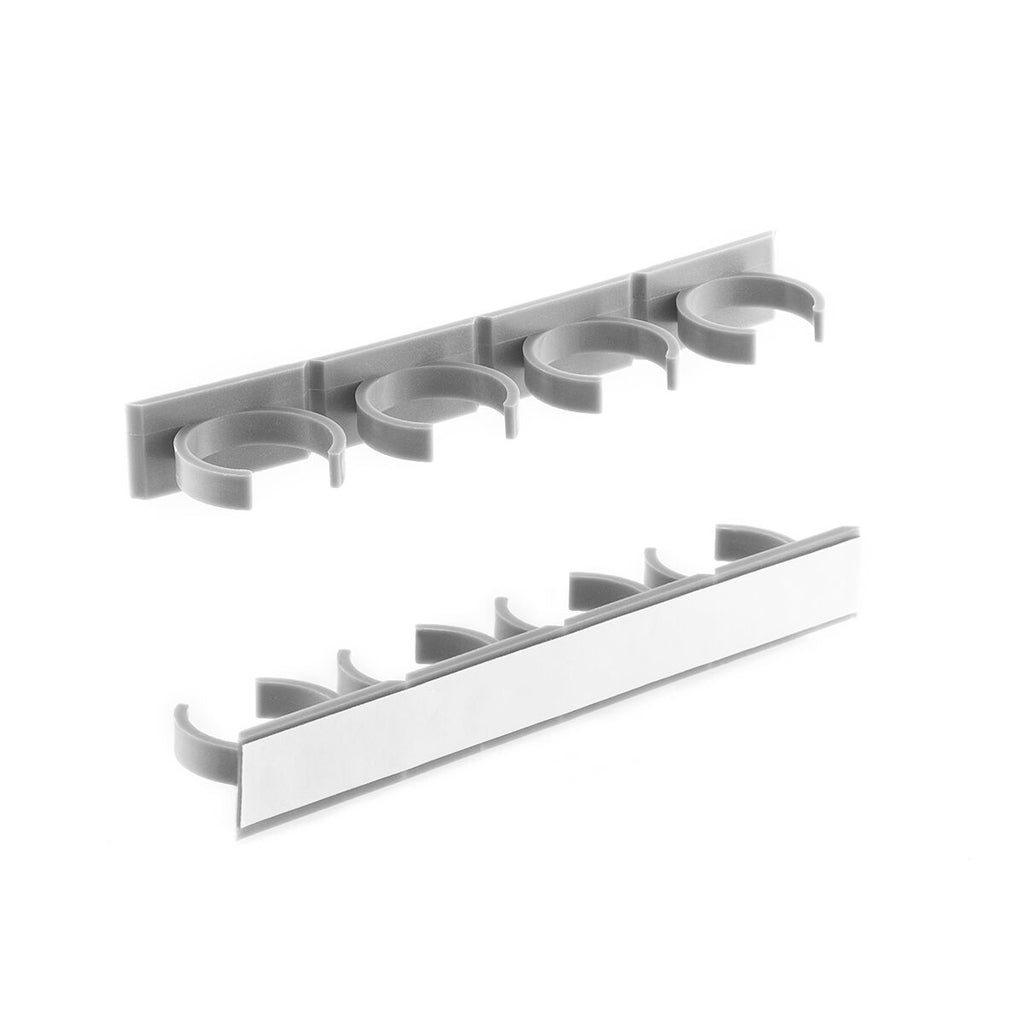 Zelfklevend kruidenrek set van 2, deelbaar, 40 kruidenbakjes, PVC grijs