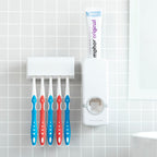 Tandpastadispenser set met tandenborstelhouder en automatische zeepdispenser
