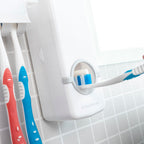 Tandpastadispenser set met tandenborstelhouder en automatische zeepdispenser
