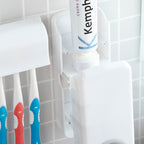 Tandpastadispenser set met tandenborstelhouder en automatische zeepdispenser