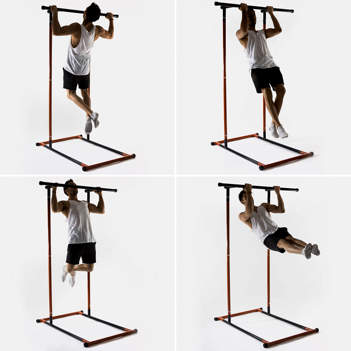 Pull-up station met dip belt en weerstandsbanden - trainingsgids