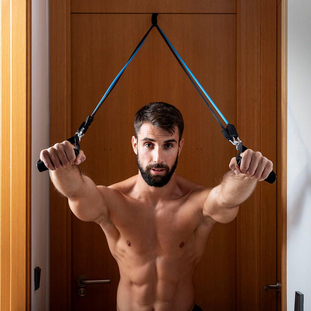 Trilplaat pakket met luidspreker, afstandsbediening en weerstandsbanden