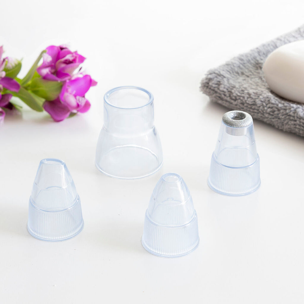Set elektrische gezichtsreiniger met 4 opzetkoppen en CBD reinigingsgel 200 ml