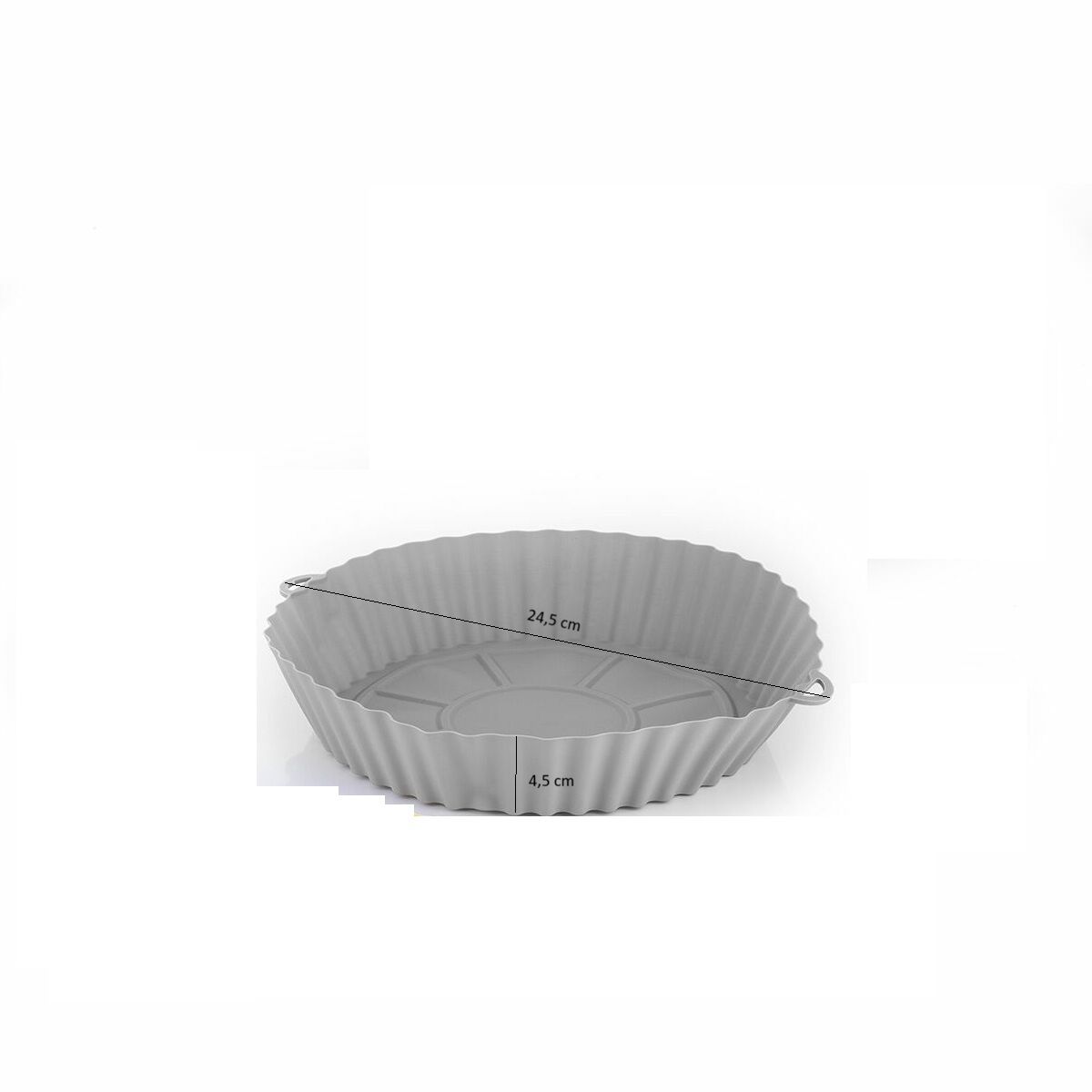 Siliconen manden met handgrepen voor airfryer, set van 4 met 2 keukenkwasten