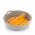 Set opvouwbare siliconen airfryer manden met handvatten, 3 stuks
