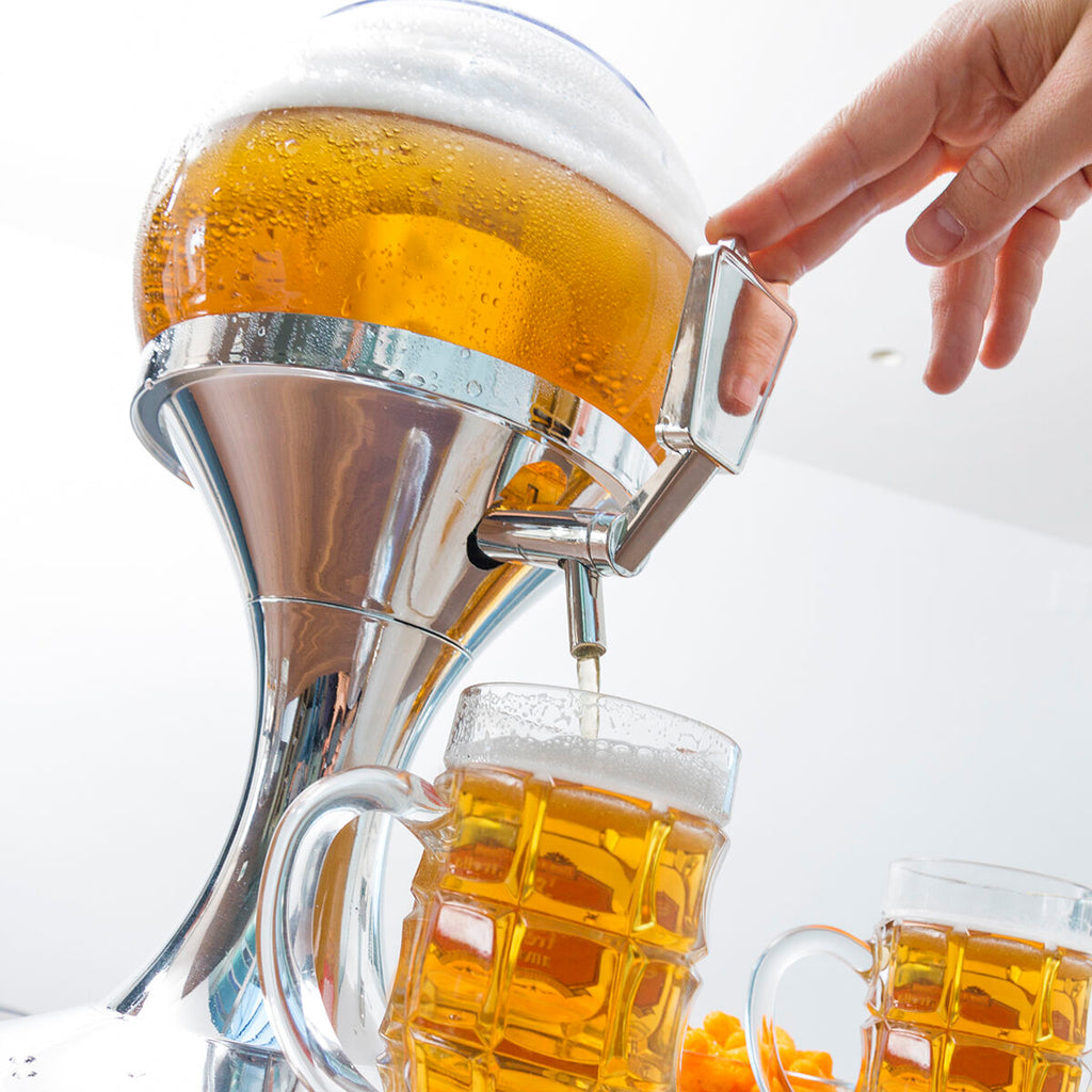 Bierdispenser met koeling 3,5 L inclusief 2 oprolbare zonnebrillen