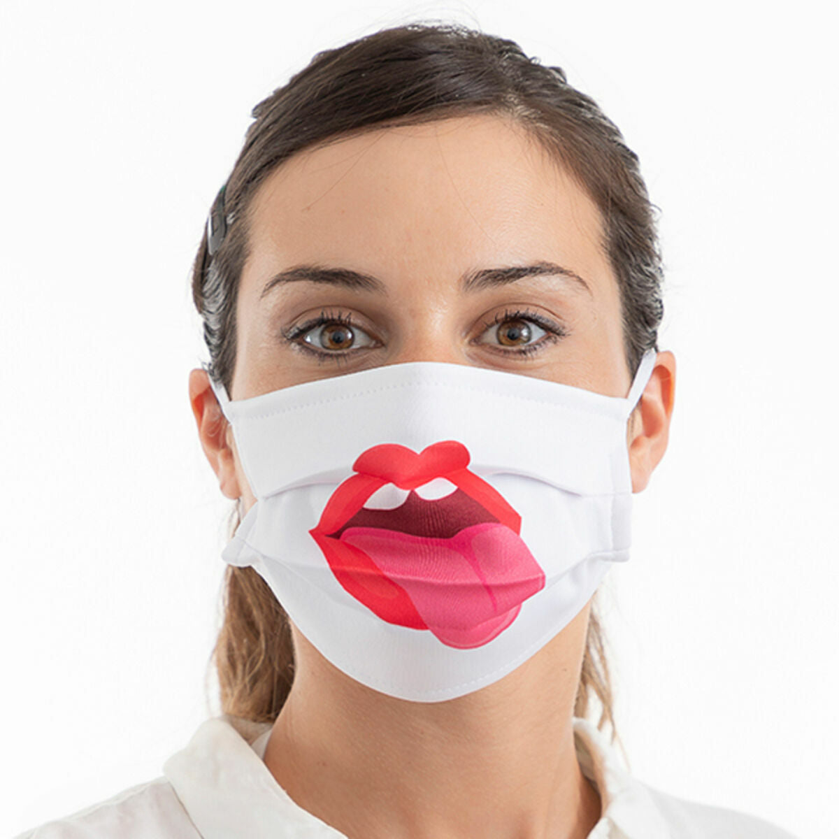 Herbruikbaar stoffen mondmasker, maat M, set van 3 stuks