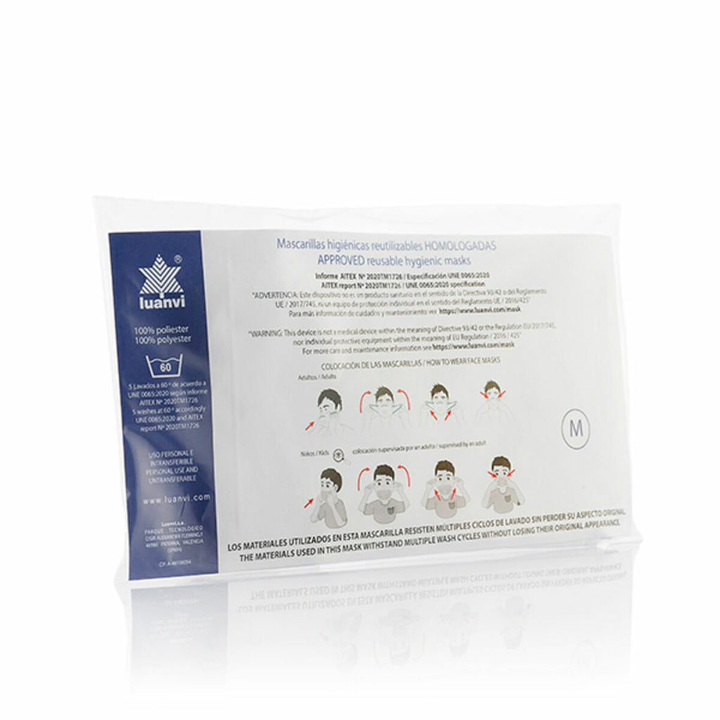 Herbruikbaar stoffen mondmasker, maat M, set van 3 stuks