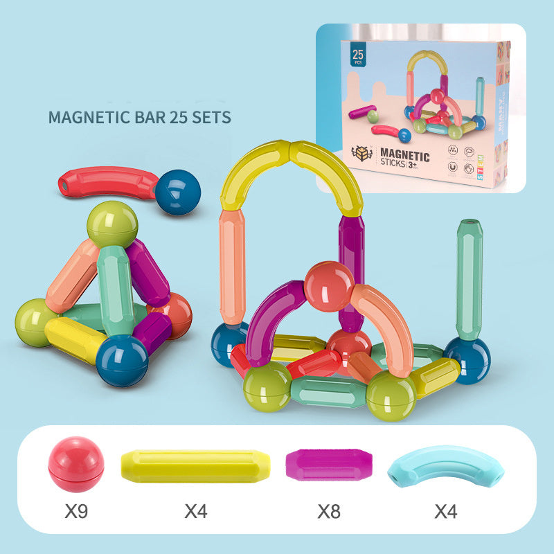 Magnetische Konstruktionsspielzeug Bausteine für Kinder – Kreatives Lernspielzeug für Jungen und Mädchen