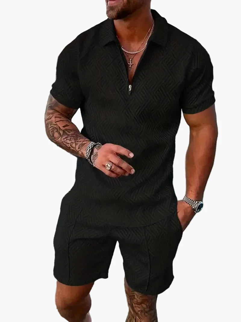 Set polo da uomo casual maglietta a maniche corte & shorts look estivo – Outfit casual per tutti i giorni e vacanze