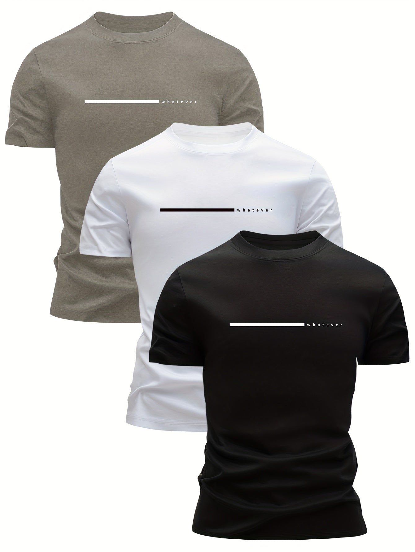 Herr T-shirt med modern minimaltryck - Casual streetwear för vardag och fritid