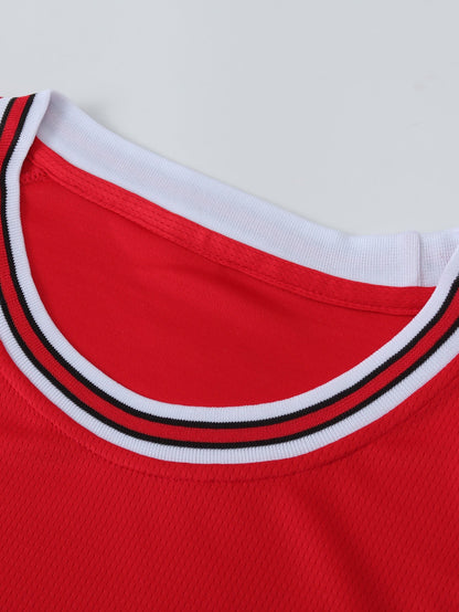 Heren Basketbalshirt Set Vintage Stijl – Sportief Tanktop voor Training & Vrije Tijd