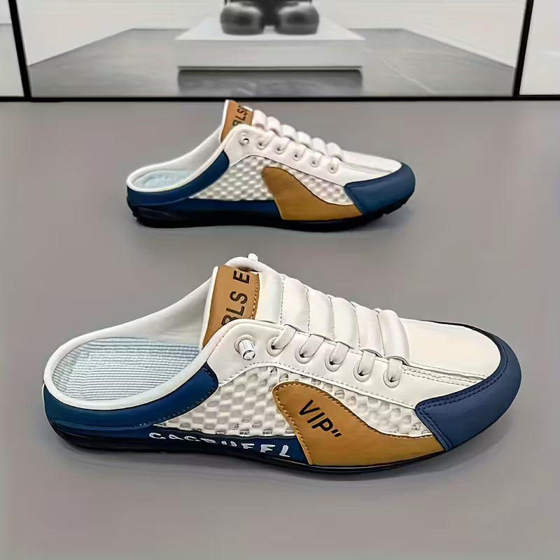 Instapsneakers met open hiel en colorblock-design voor heren