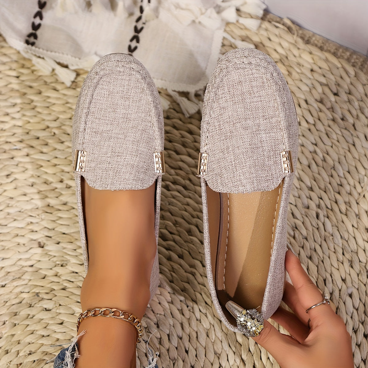 Damen Slip-On Loafer im Casual-Stil für Alltag und Freizeit