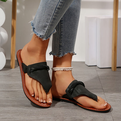 Dame tåadskillere sandaler i boho-stil til sommeren – moderigtige fritidssko med flettet design