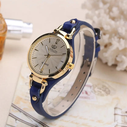 Damen Vintage Armbanduhr im Minimalistischen Stil – Elegante Quarz Uhr für Alltag und Business
