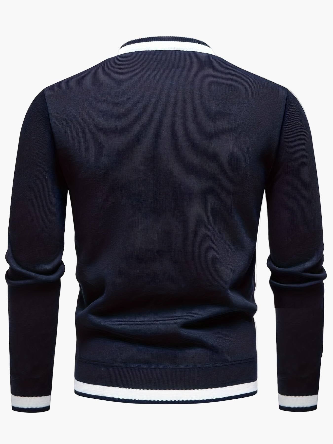 Męski sweter w stylu casual z okrągłym dekoltem – Idealny na czas wolny i wyjścia