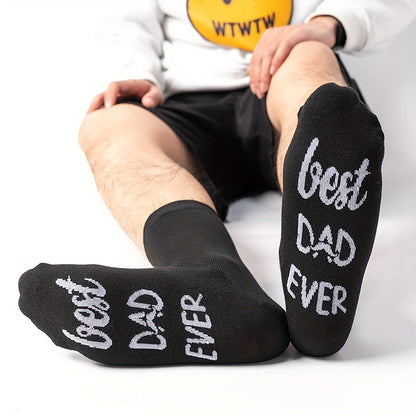 Herren Geschenk-Socken mit Aufschrift Best Dad Ever – Lustige Alltags-Socken für Väter