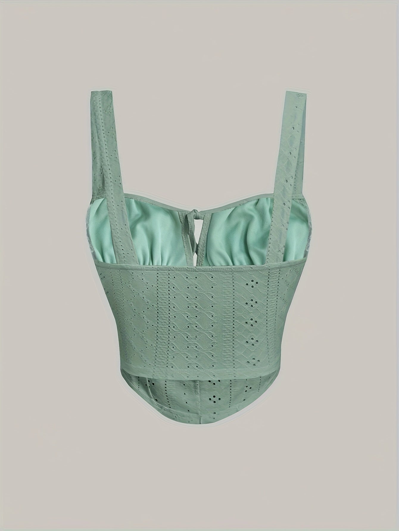 Damski top gorsetowy w stylu boho z ozdobnym sznurowaniem – modny bustier na wiosnę i lato