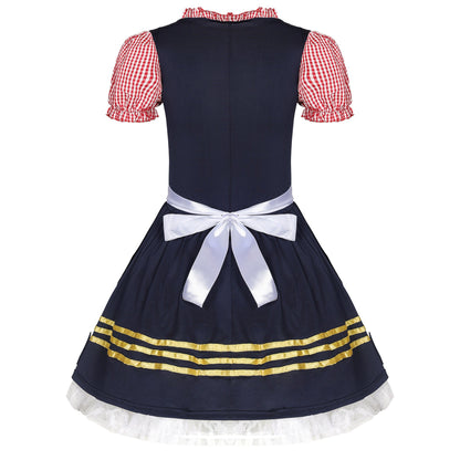 Costume Dirndl Oktoberfest femme pour cosplay & carnaval – Robe traditionnelle de serveuse de bière