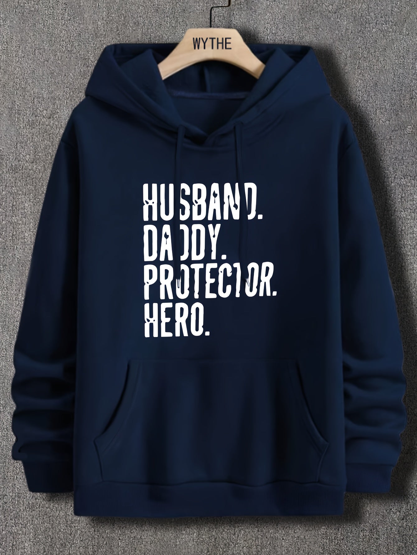 Herren Hoodie mit Statement Print – Husband Daddy Protector Hero – Casual Stil für Alltag und Freizeit