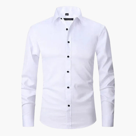 Heren Slim Fit Business Overhemd – Modern Overhemd met Lange Mouwen voor Kantoor & Vrije Tijd